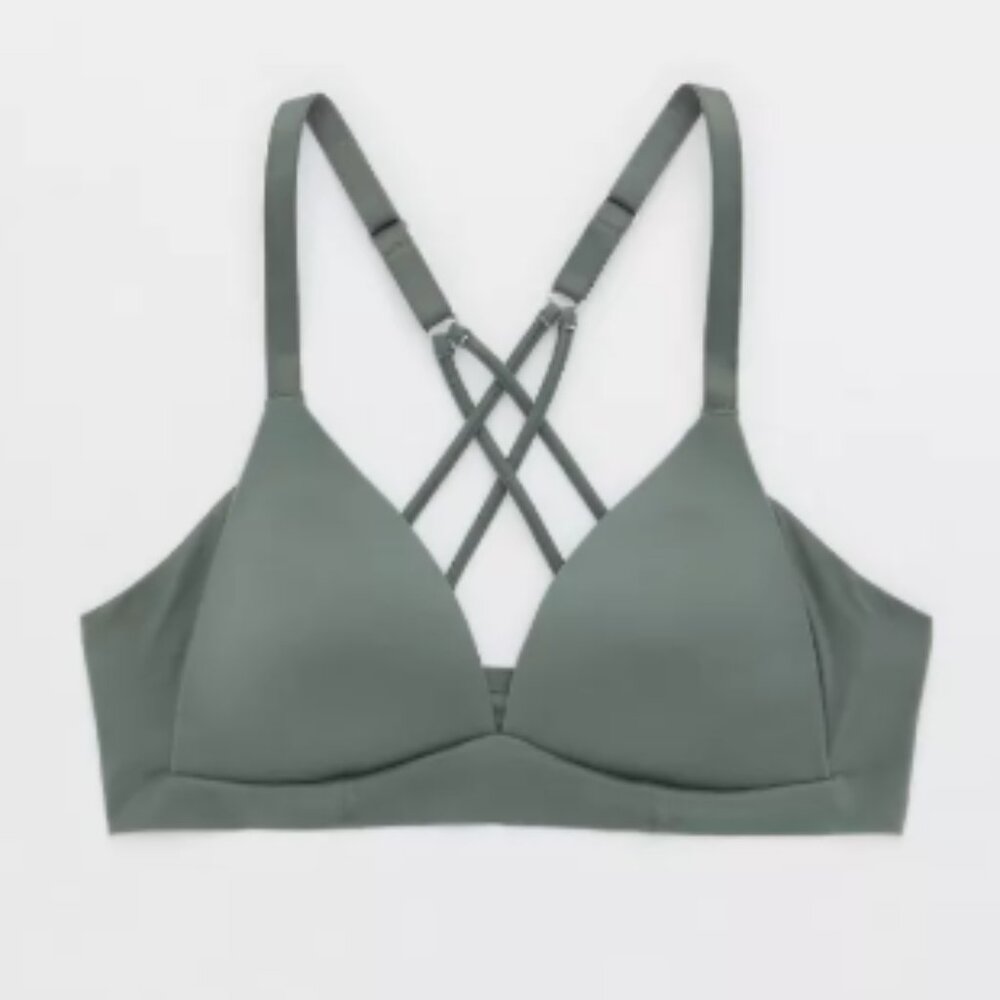 Aerie Real Sunnie 32C Wireless Lightly Lined Strappy Bra